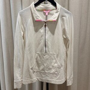 Lilly Pulitzer Cream Pullover with Colorful Trim